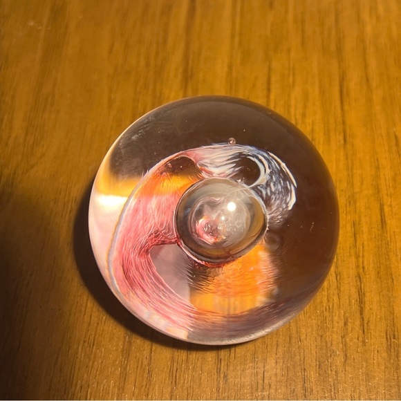 CAITHNESS glass paperweight “moon crystal” signed Scotland vintage Mcm - Picture 9 of 13